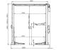 Preview: Mondolfo Ferro Italia 2-Säulen Hebebühne hydraulisch OV 5,5 t, 400 V. H: 4,05 m PI255HC